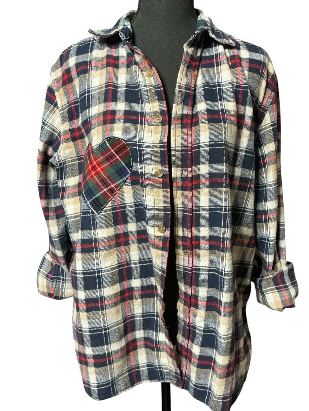 Sturgis Black Hills Rally 2004 Upcycled Flannel Top T Shirt Motorcycle - Picture 3 of 9